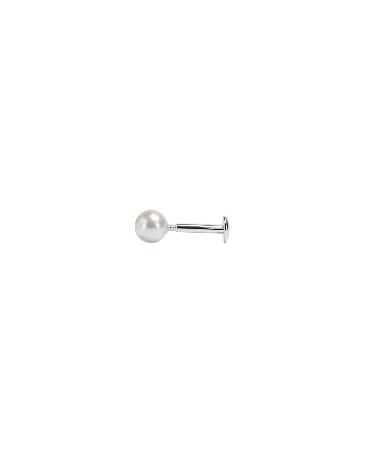 Mukt | pearl silver earrings 4mm