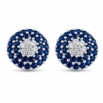 Load image into Gallery viewer, Maitri | 37-Stone Round Cluster Earrings
