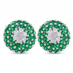 Load image into Gallery viewer, Maitri | 37-Stone Round Cluster Earrings
