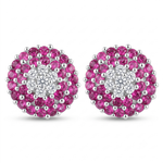 Load image into Gallery viewer, Maitri | 37-Stone Round Cluster Earrings
