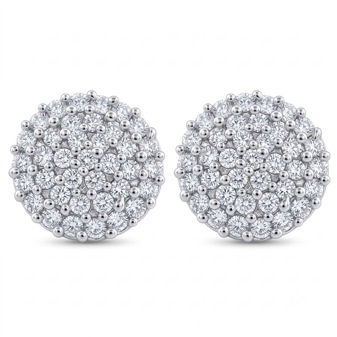 Maitri | 37-Stone Round Cluster Earrings