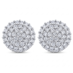 Load image into Gallery viewer, Maitri | 37-Stone Round Cluster Earrings
