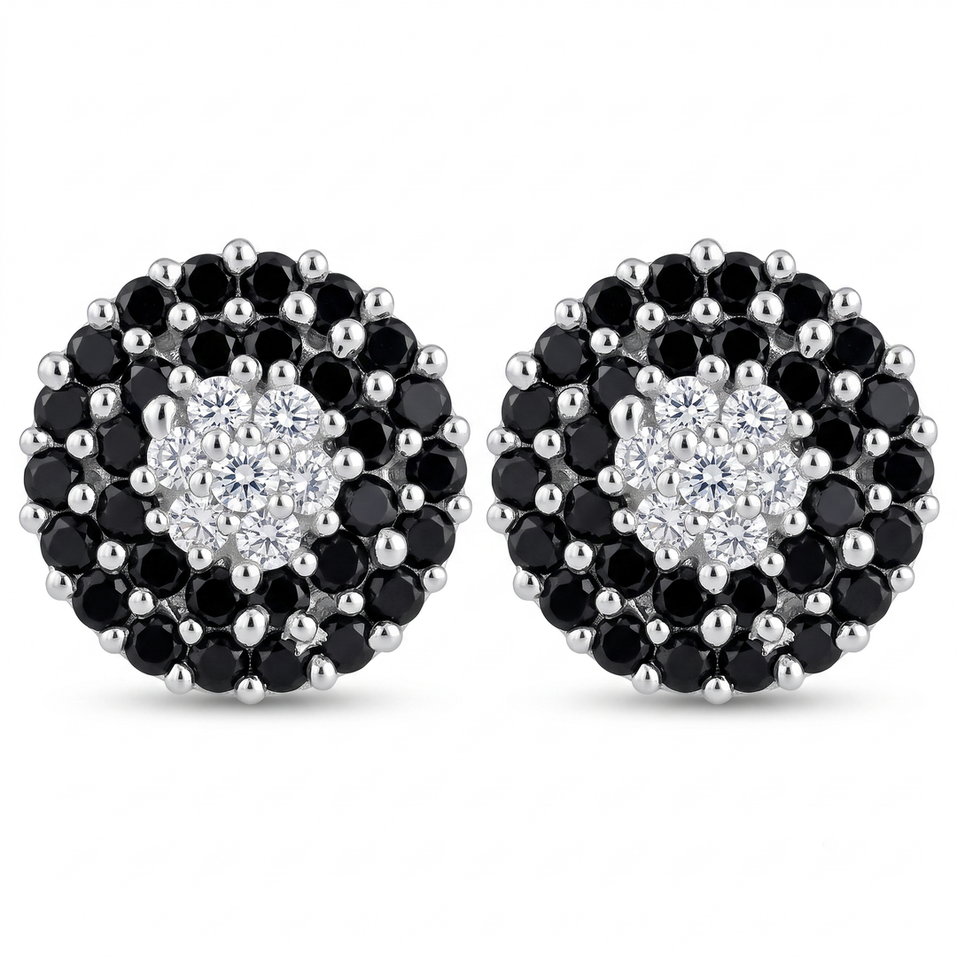 Maitri | 37-Stone Round Cluster Earrings
