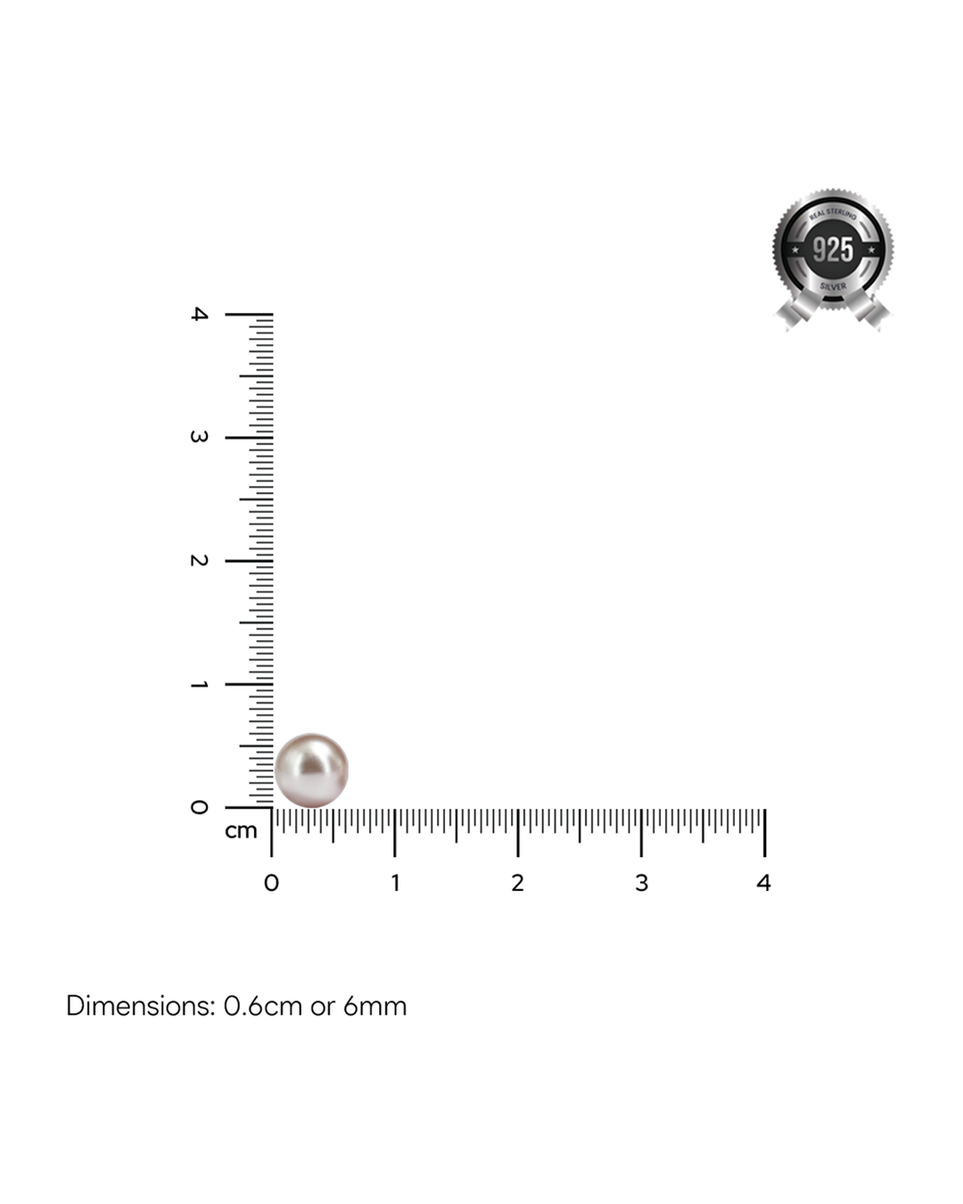 Mukt | Pearl Silver Earrings 6mm | Kids/2nd Stud Screw