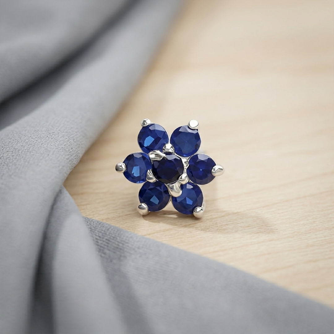 Manya | 7-Stone Silver Nosepin