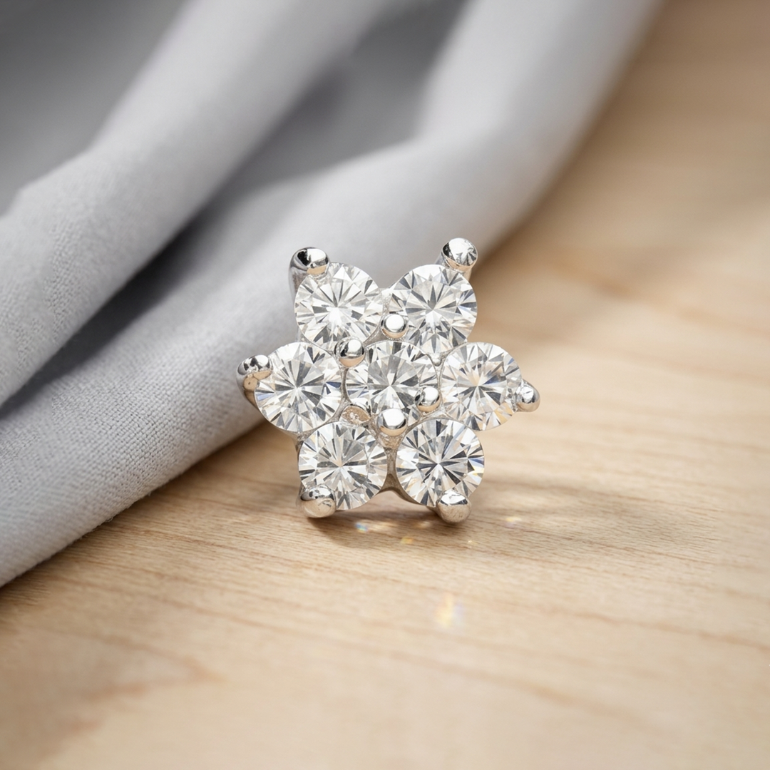 Manya | 7-Stone Silver Nosepin