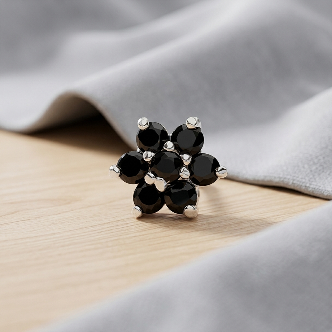 Manya | 7-Stone Silver Nosepin
