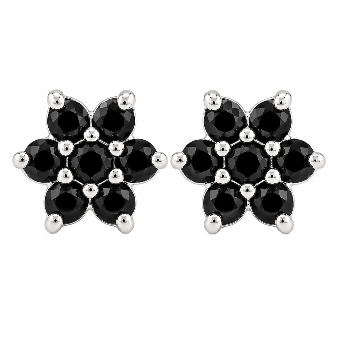 Manya | 7-Stone Flower Shaped Earrings