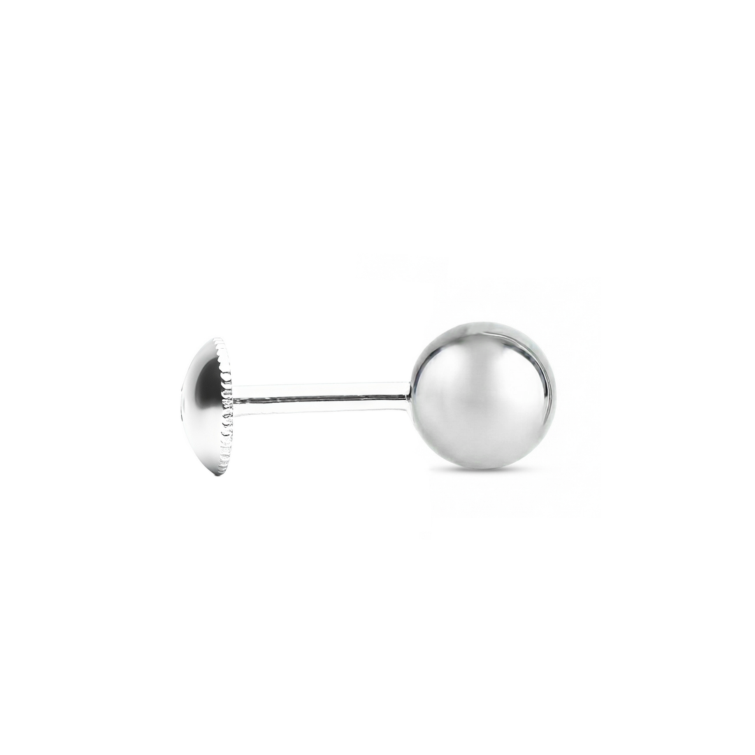 Moti | Ball-Shaped Silver Earrings