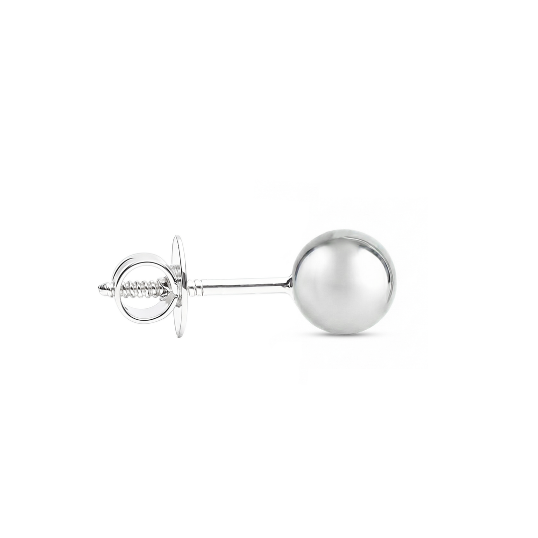 Moti | Ball-Shaped Silver Earrings