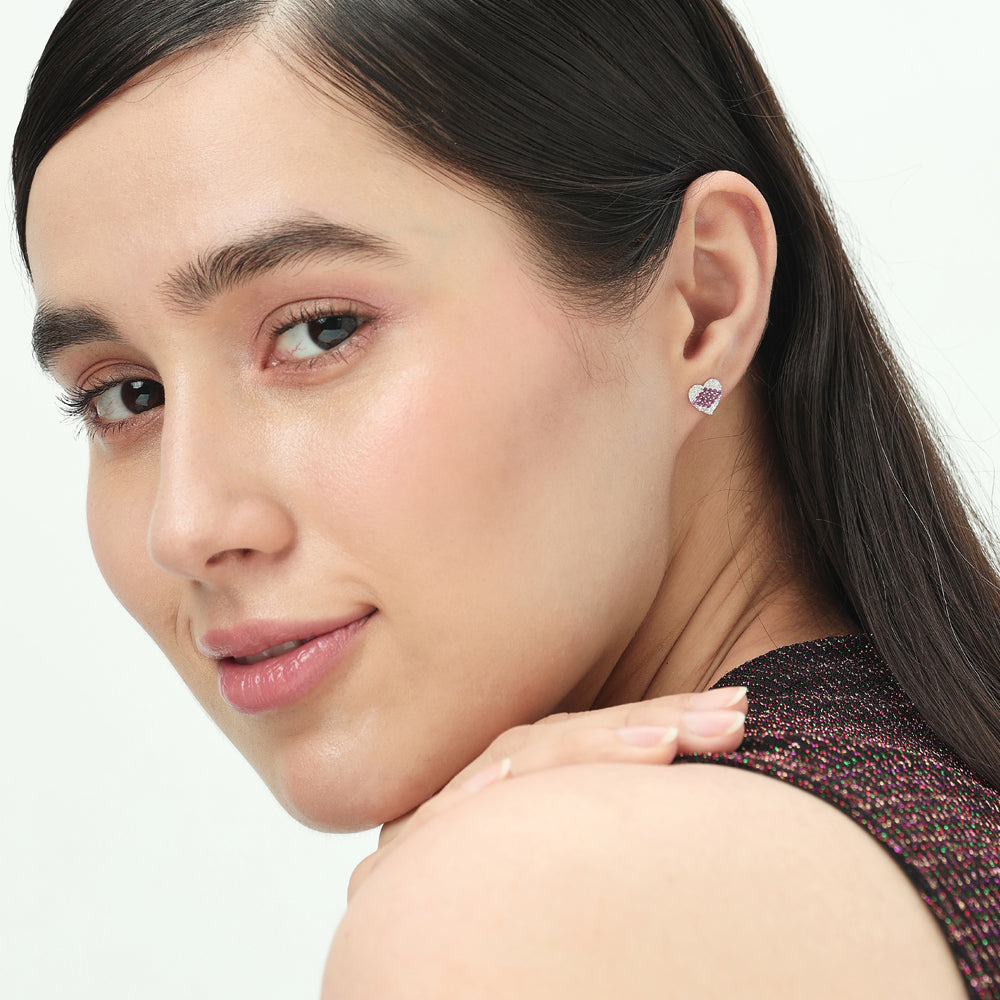 Mahika | 16 Stone Silver Earrings