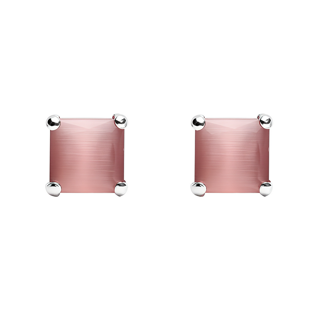 Manini | Square Shaped Silver Earrings
