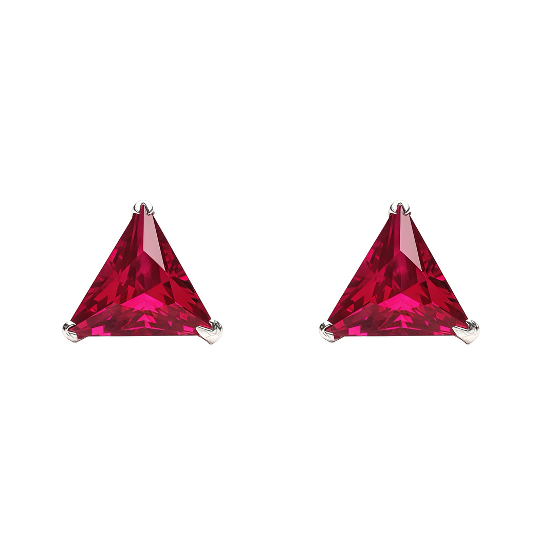 Mithi | Triangle Shaped Silver Earrings
