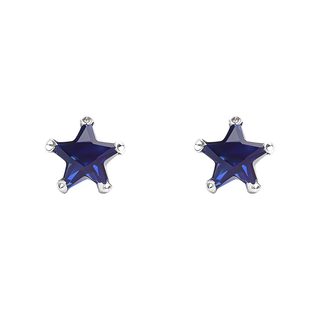 Mira | Star Shaped Silver Earrings