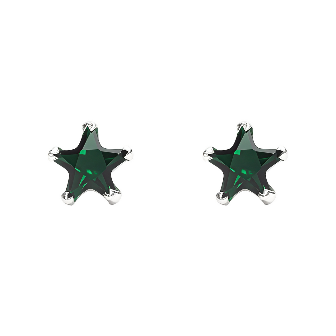 Mira | Star Shaped Silver Earrings