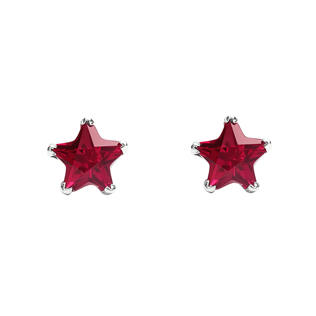 Mira | Star Shaped Silver Earrings