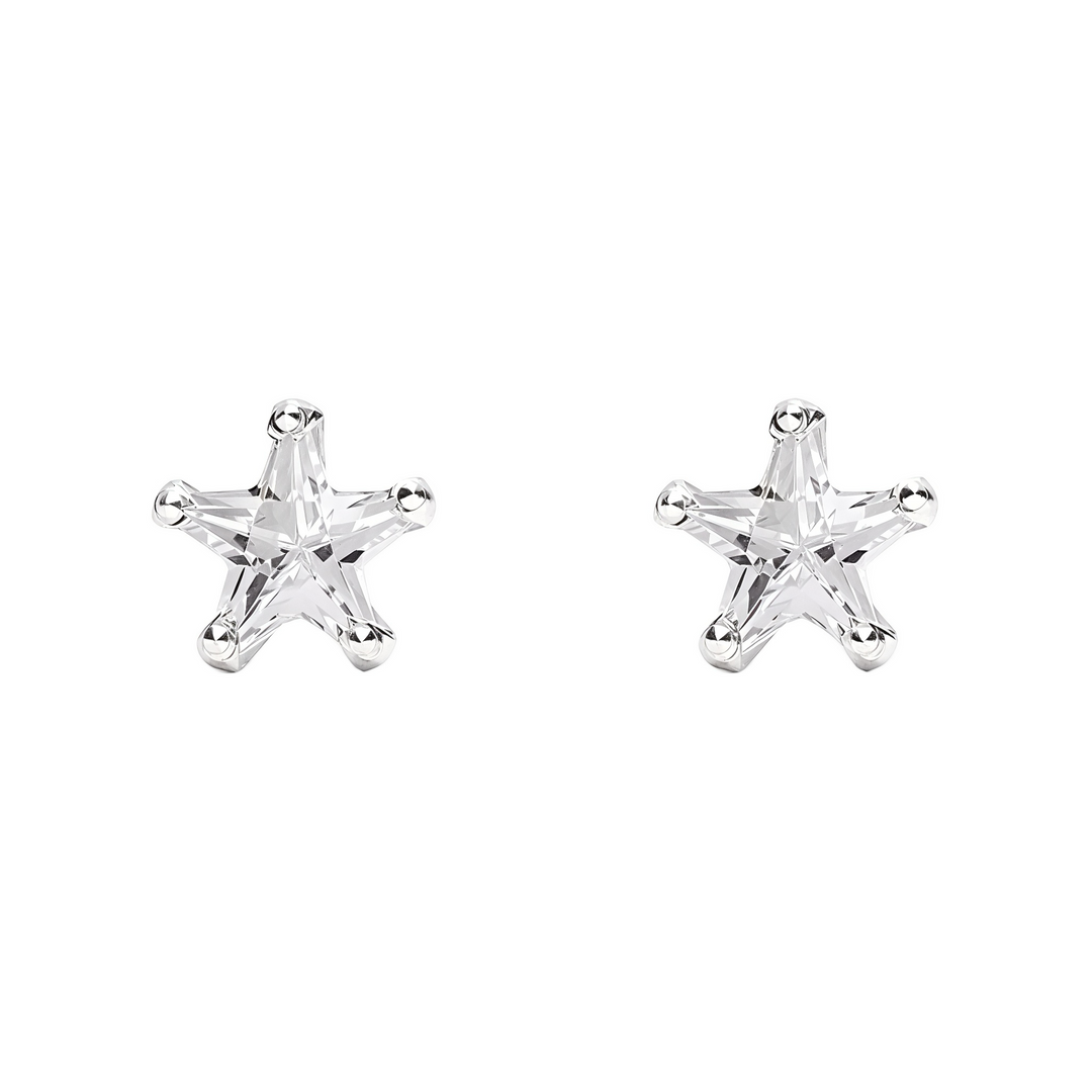 Mira | Star Shaped Silver Earrings