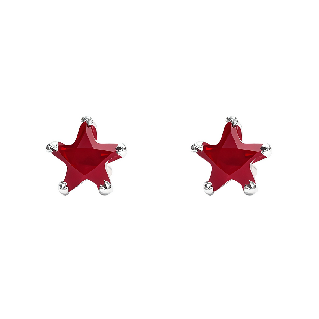 Mira | Star Shaped Silver Earrings