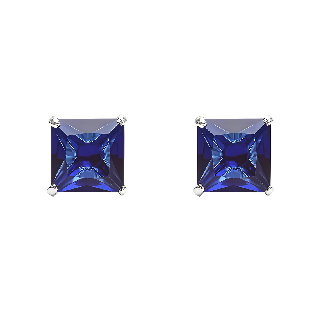 Manini | Square Shaped Silver Earrings