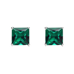 Load image into Gallery viewer, Manini | Square Shaped Silver Earrings

