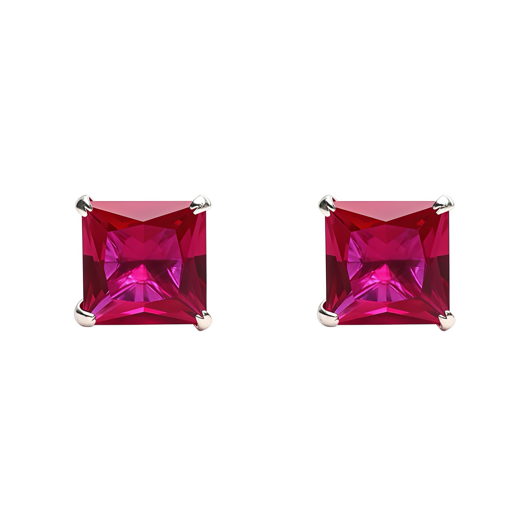 Manini | Square Shaped Silver Earrings