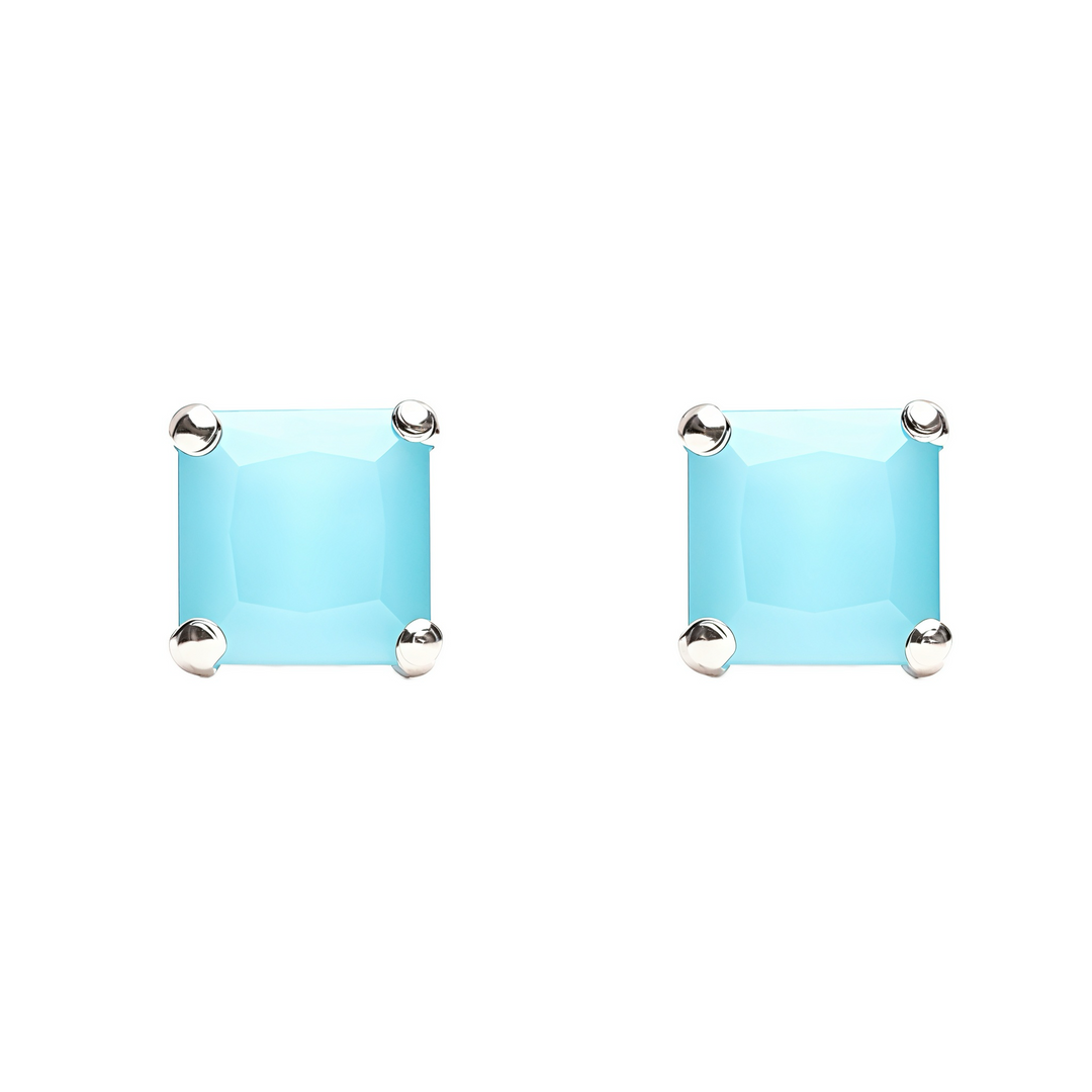 Manini | Square Shaped Silver Earrings