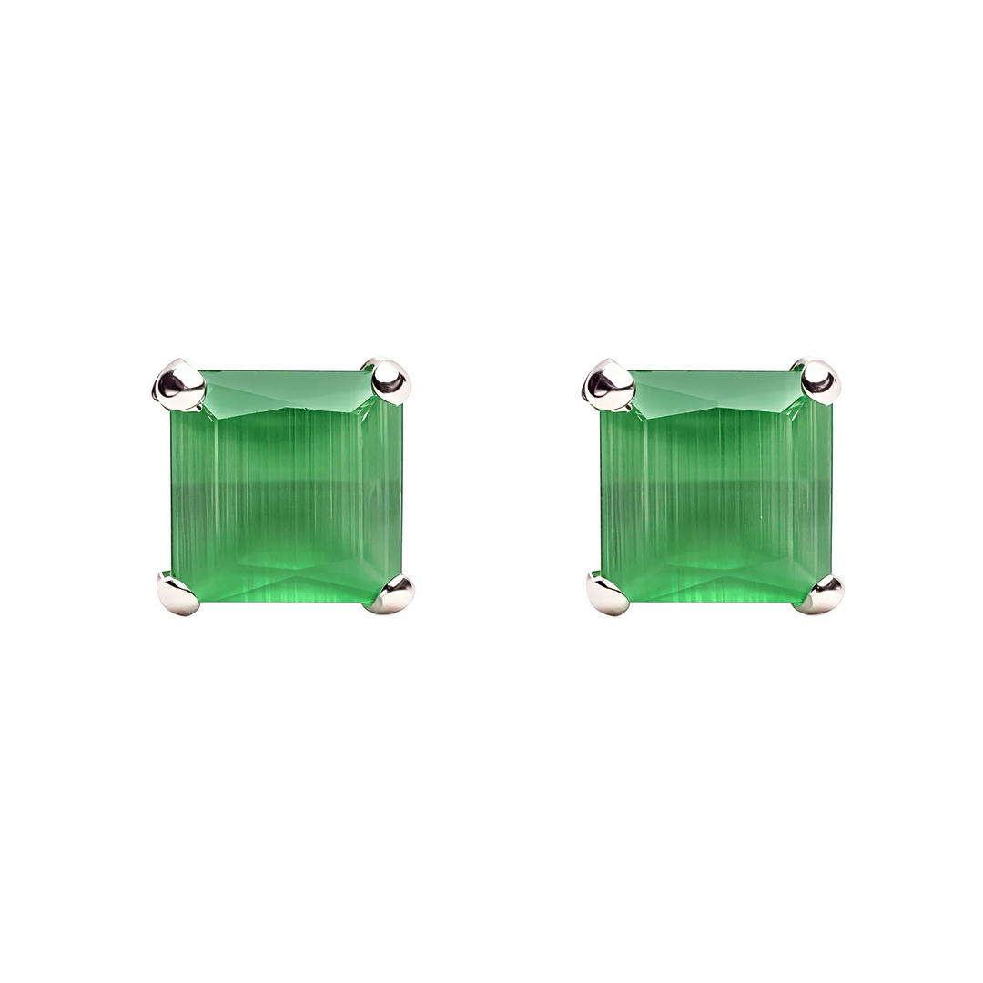 Manini | Square Shaped Silver Earrings