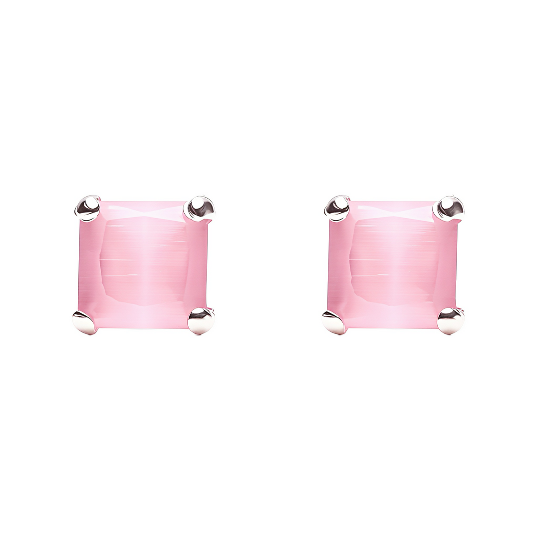 Manini | Square Shaped Silver Earrings