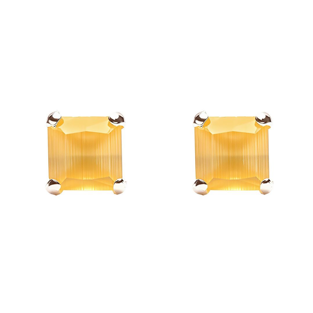 Manini | Square Shaped Silver Earrings