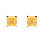 Load image into Gallery viewer, Manini | Square Shaped Silver Earrings
