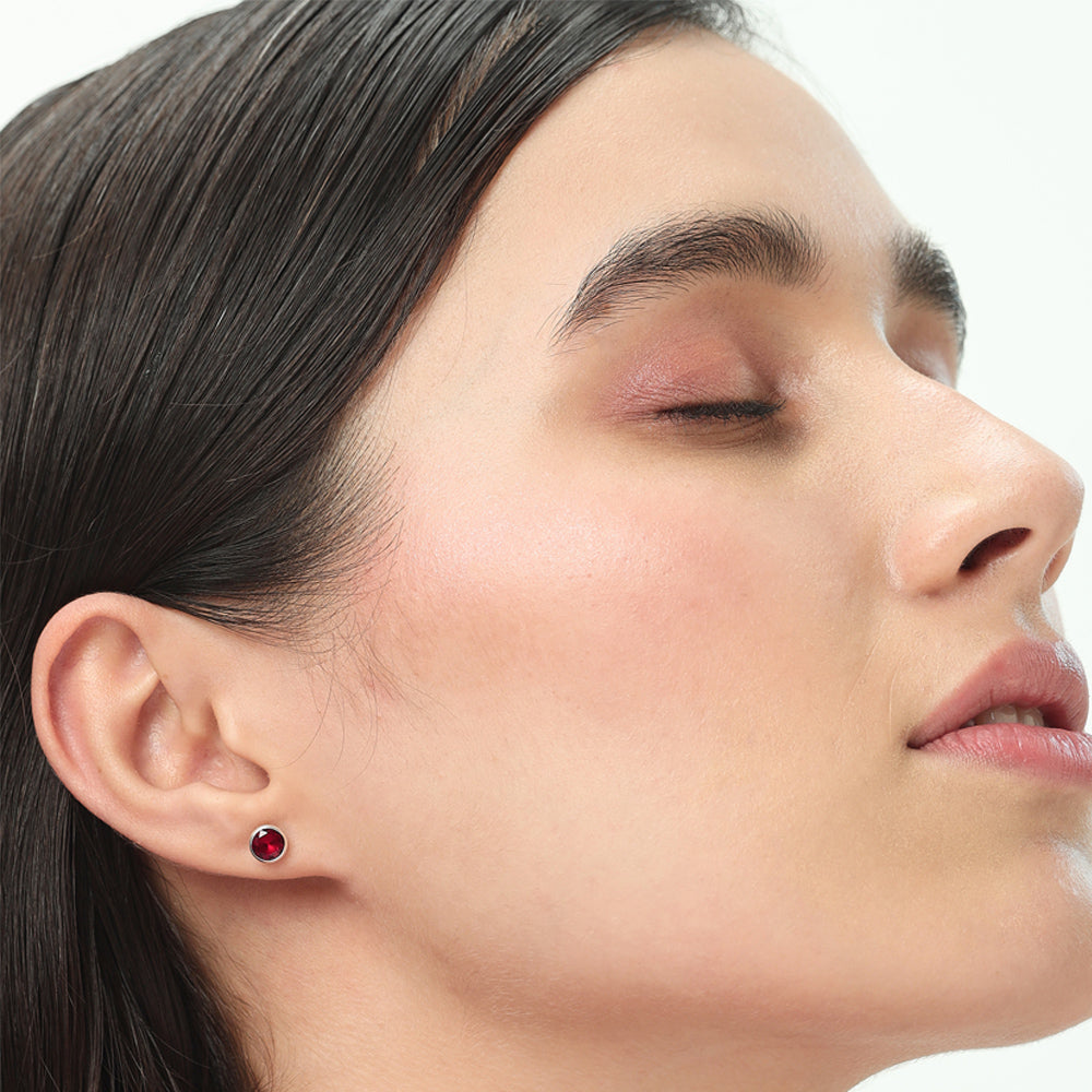 Mina | Katori Stone Silver Earrings