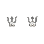 Load image into Gallery viewer, Maya | Trishul Shaped Silver Earrings
