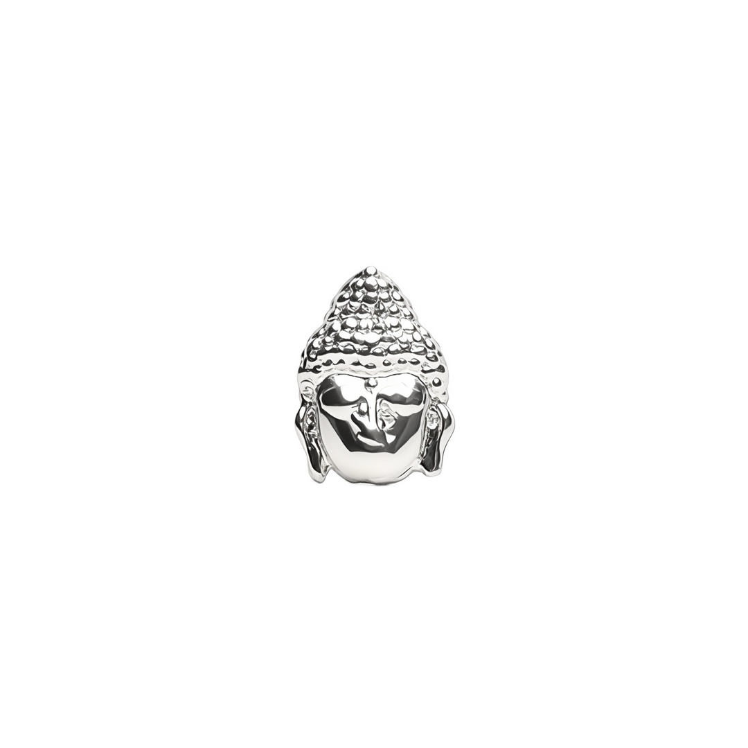 Meher | Buddha Shaped Silver Nose Pin