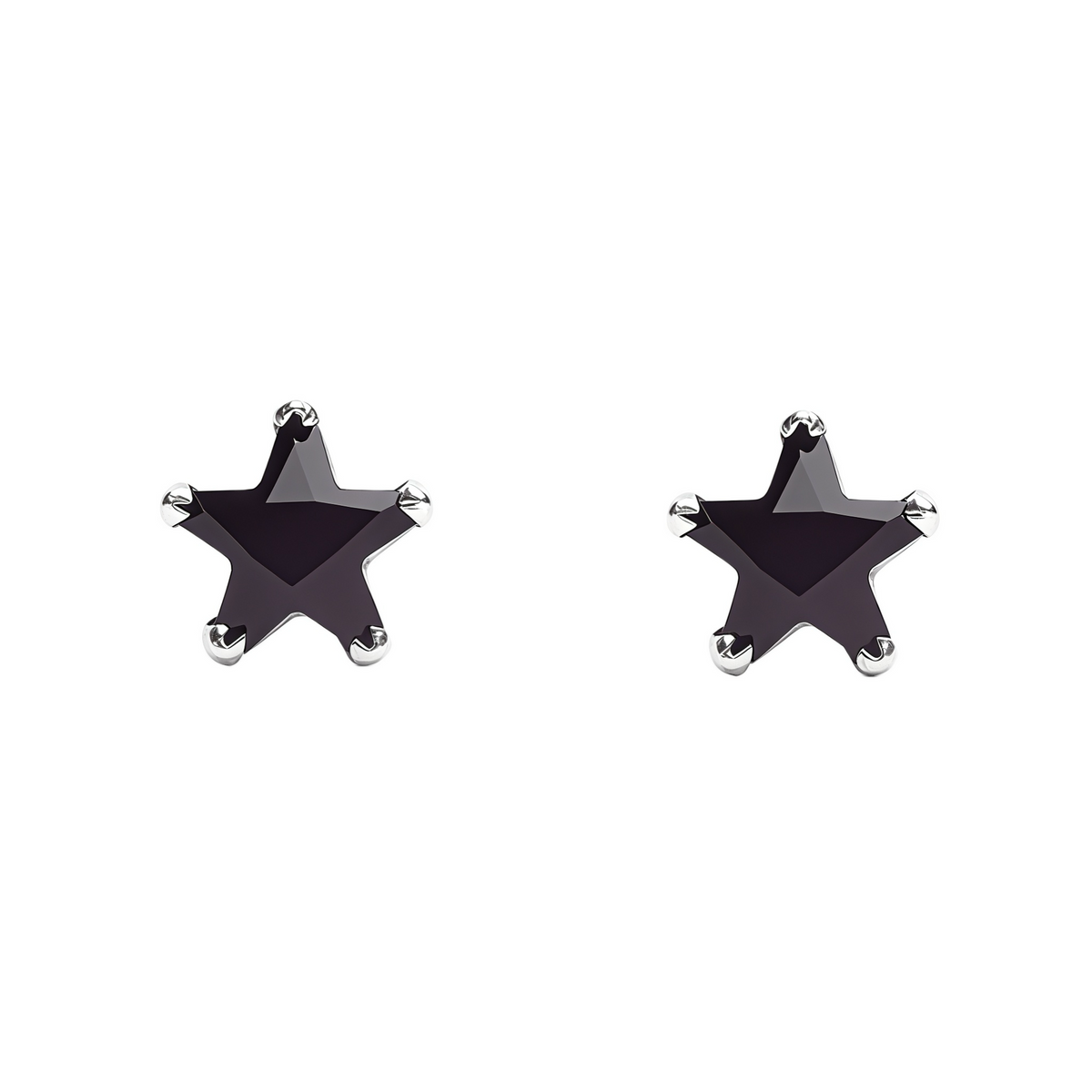 Mira | star shaped silver earrings