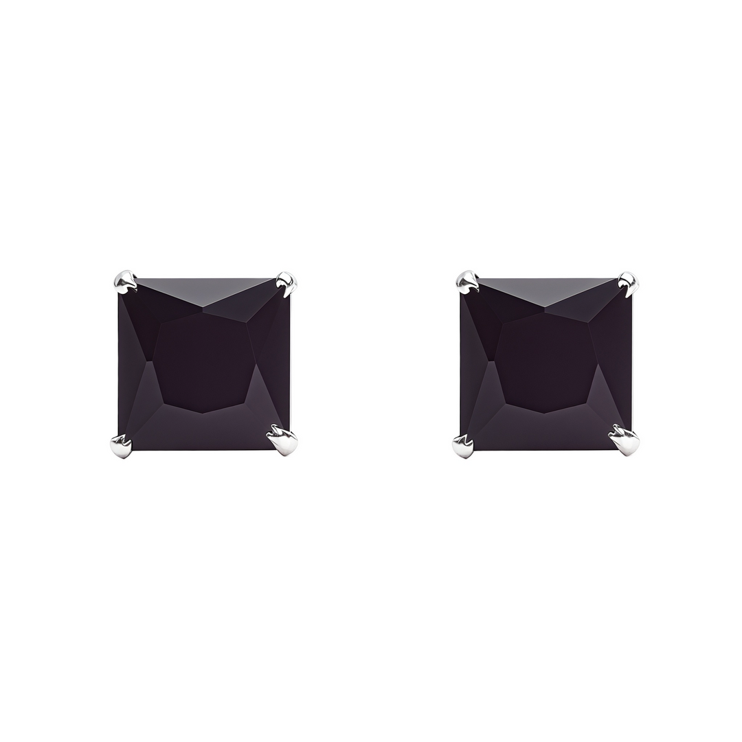 Manini | Square Shaped Silver Earrings