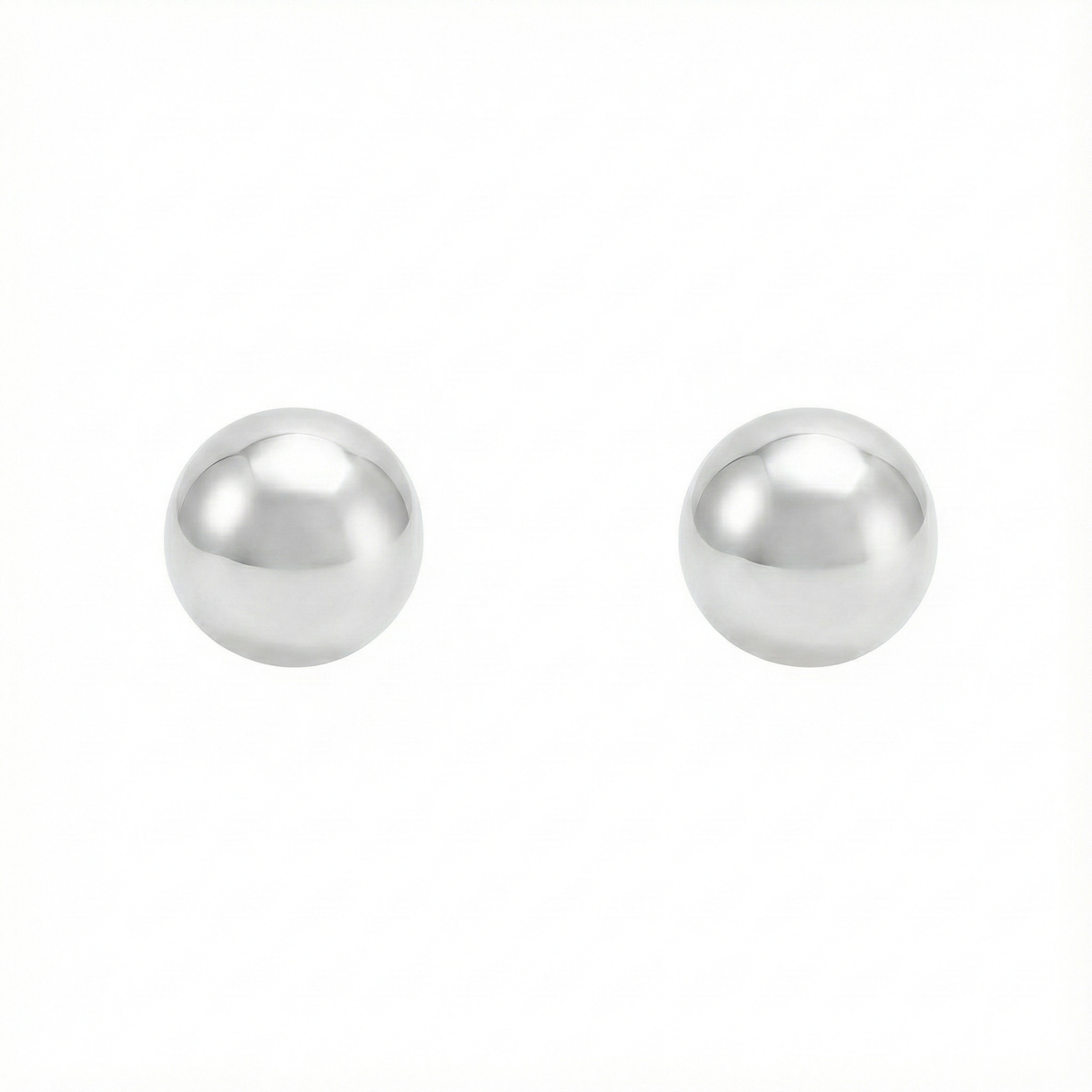 Moti | ball shaped silver earrings