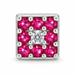 Load image into Gallery viewer, Mitali |  9-Stone Square Nose Pin
