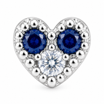 Load image into Gallery viewer, Maia | Beaded Heart Stone Nose Pin

