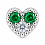 Load image into Gallery viewer, Maia | Beaded Heart Stone Nose Pin
