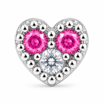 Load image into Gallery viewer, Maia | Beaded Heart Stone Nose Pin
