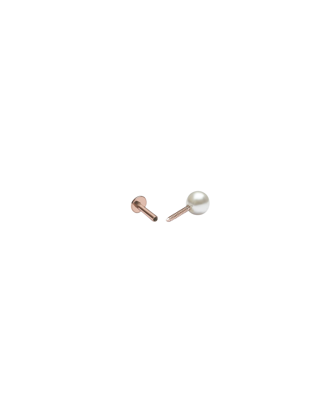 Mukt | Pearl Silver Earrings 4mm