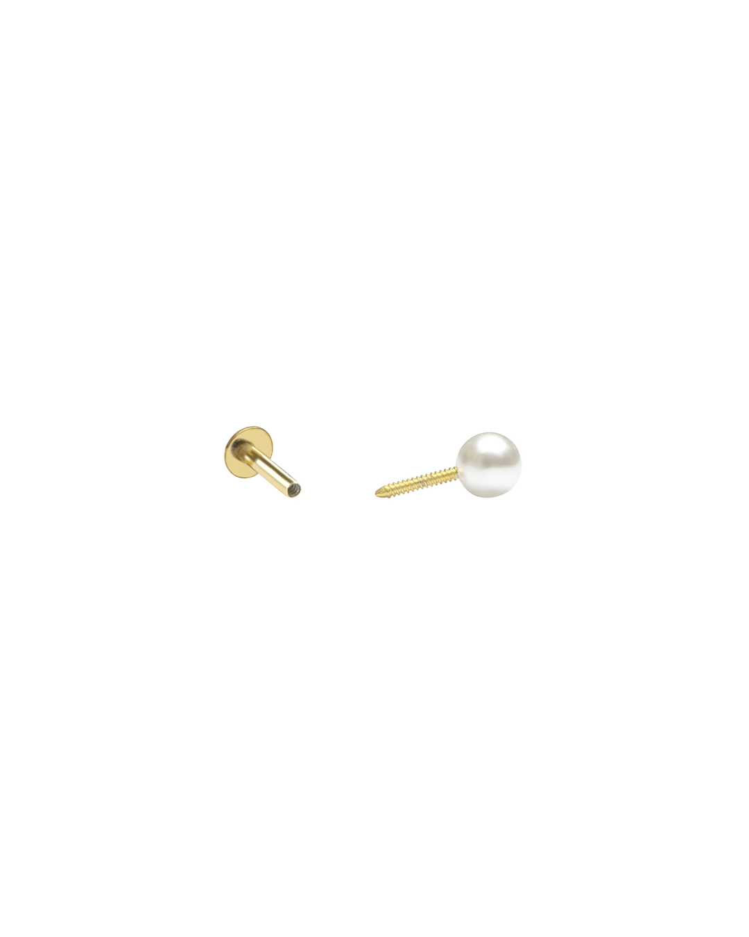 Mukt | Pearl Silver Earrings 4mm