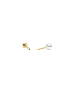 Load image into Gallery viewer, Mukt | Pearl Silver Earrings 4mm
