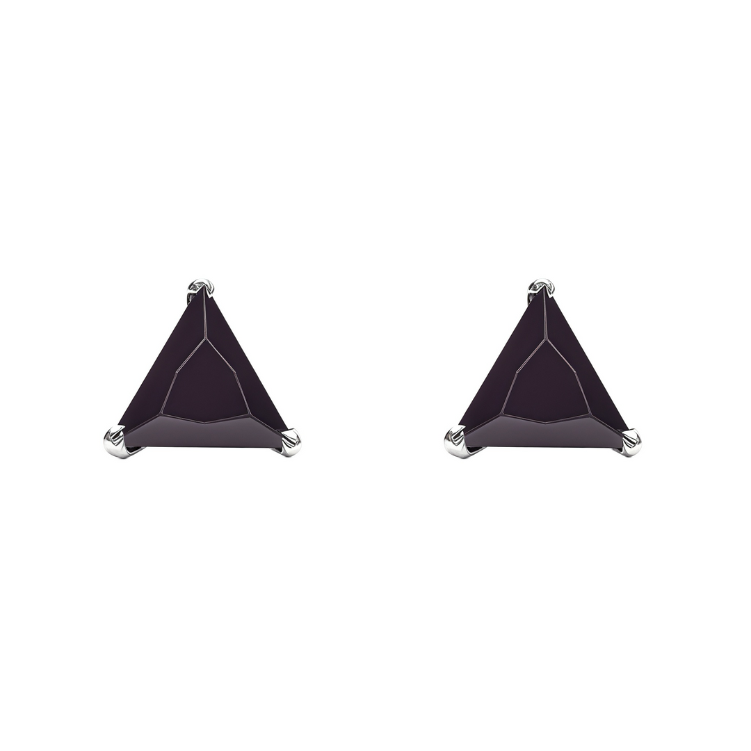 Mithi | Triangle Shaped Silver Earrings