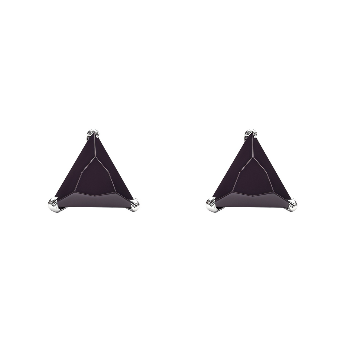 Mithi | triangle shaped silver earrings