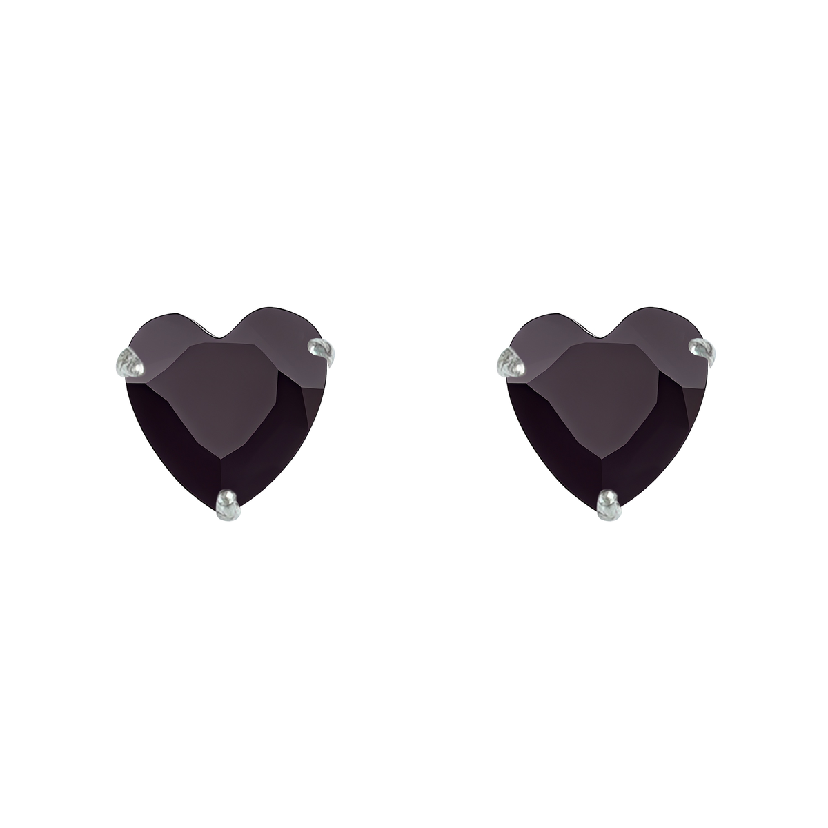 Madira | heart shaped silver earrings