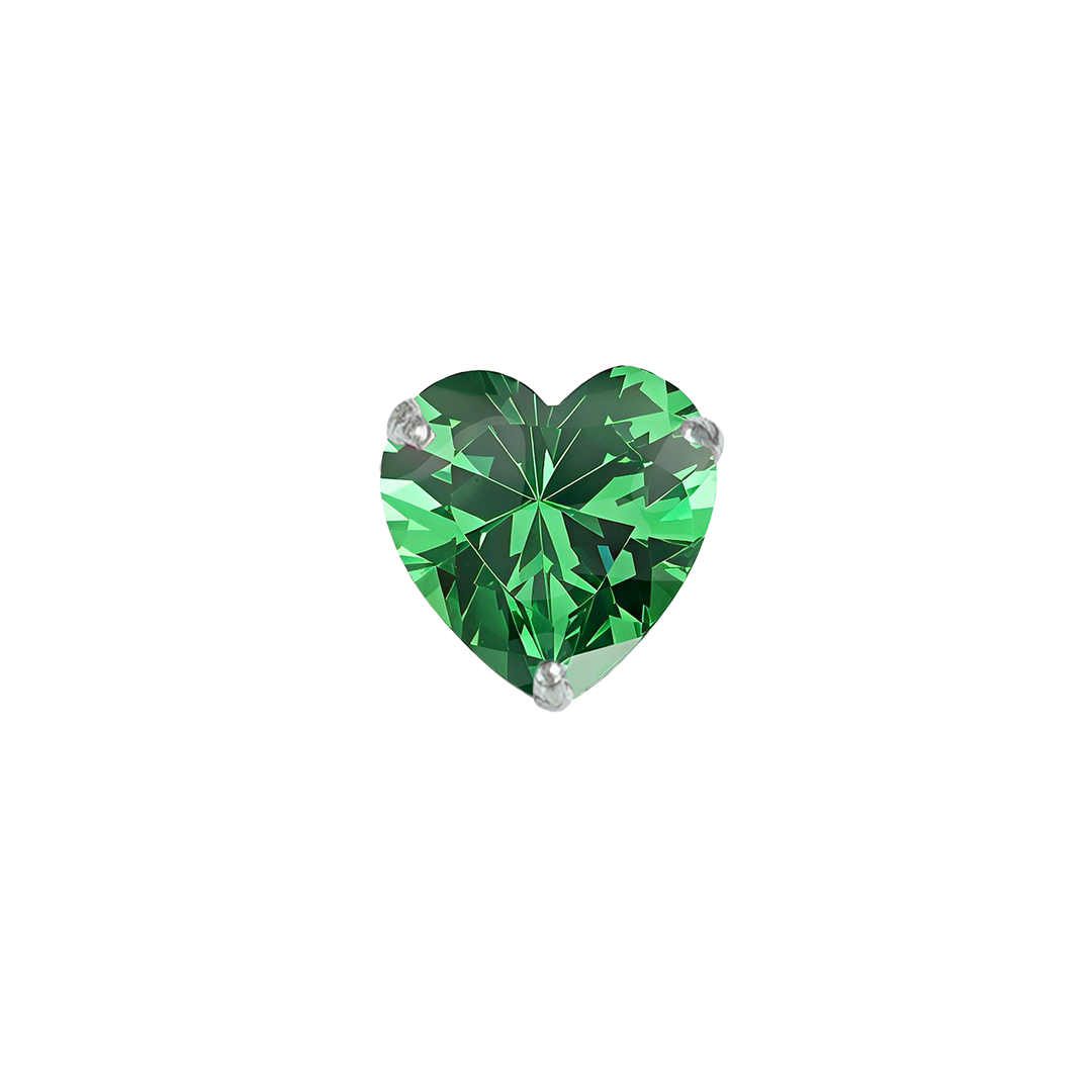 Madira | Heart Shaped Silver Nosepin