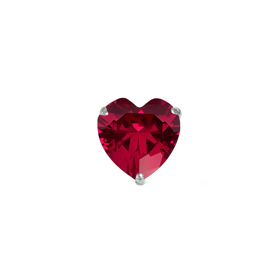 Madira | Heart Shaped Silver Nosepin