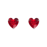 Load image into Gallery viewer, Madira | Heart Shaped Silver Earrings
