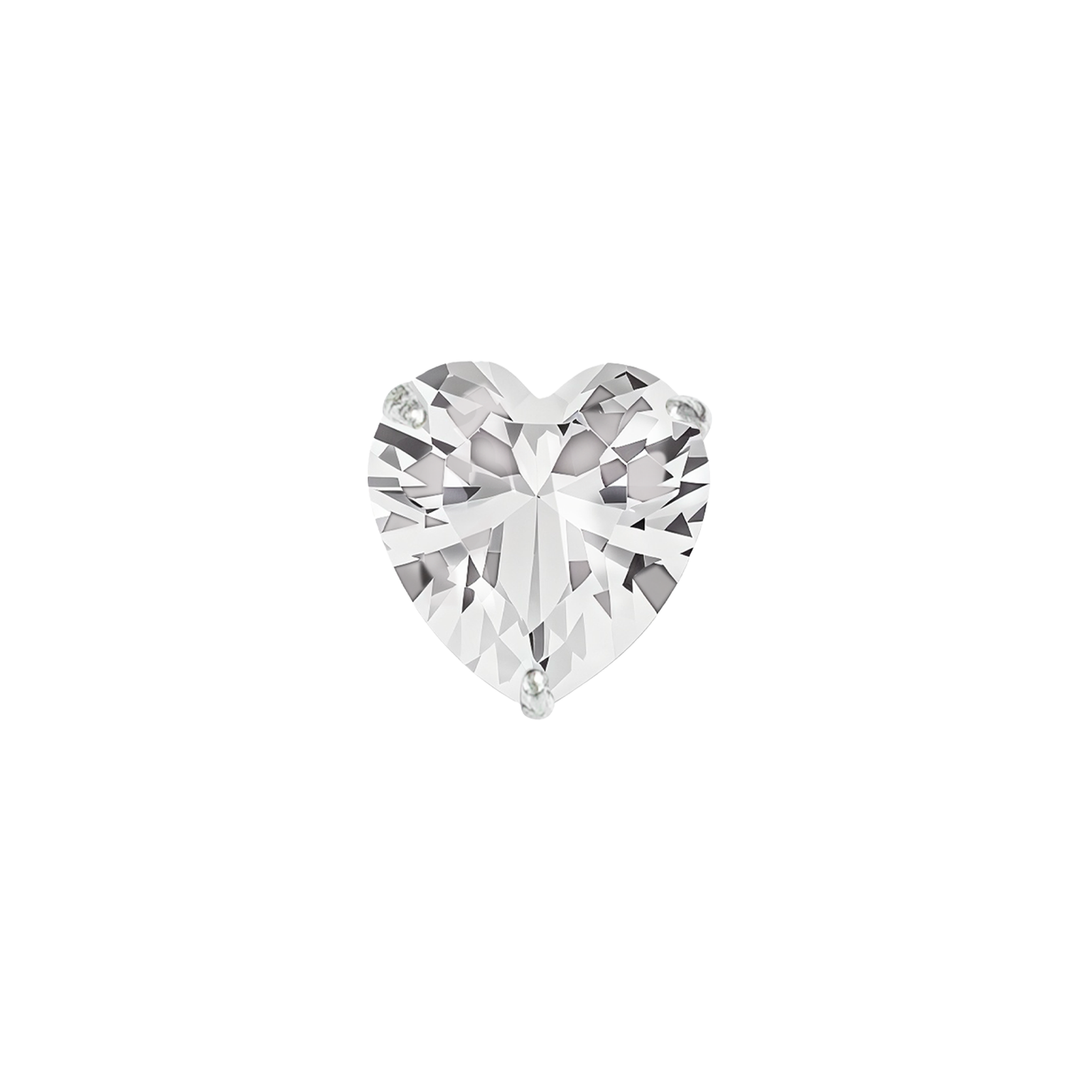 Madira | Heart Shaped Silver Nosepin